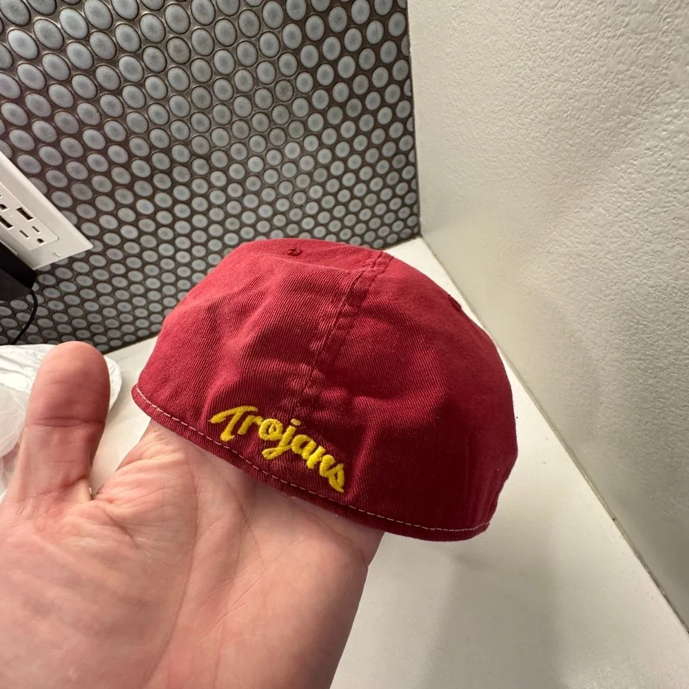 Vintage‎ USC Trojans Hat Cap SC Logo Fitted Medium Southern Cal Red Yellow